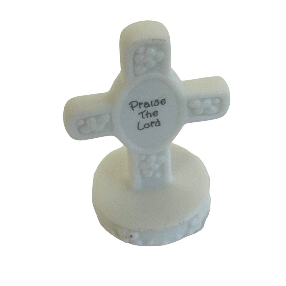 Precious Moments Cross Praise The Lord Figurine 1998 PMI China Religious Decor - Picture 2 of 3